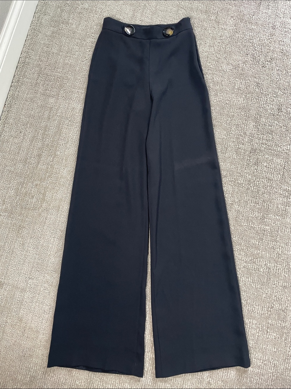 Zara Wide Leg Pants in Black - Picture 4 of 6